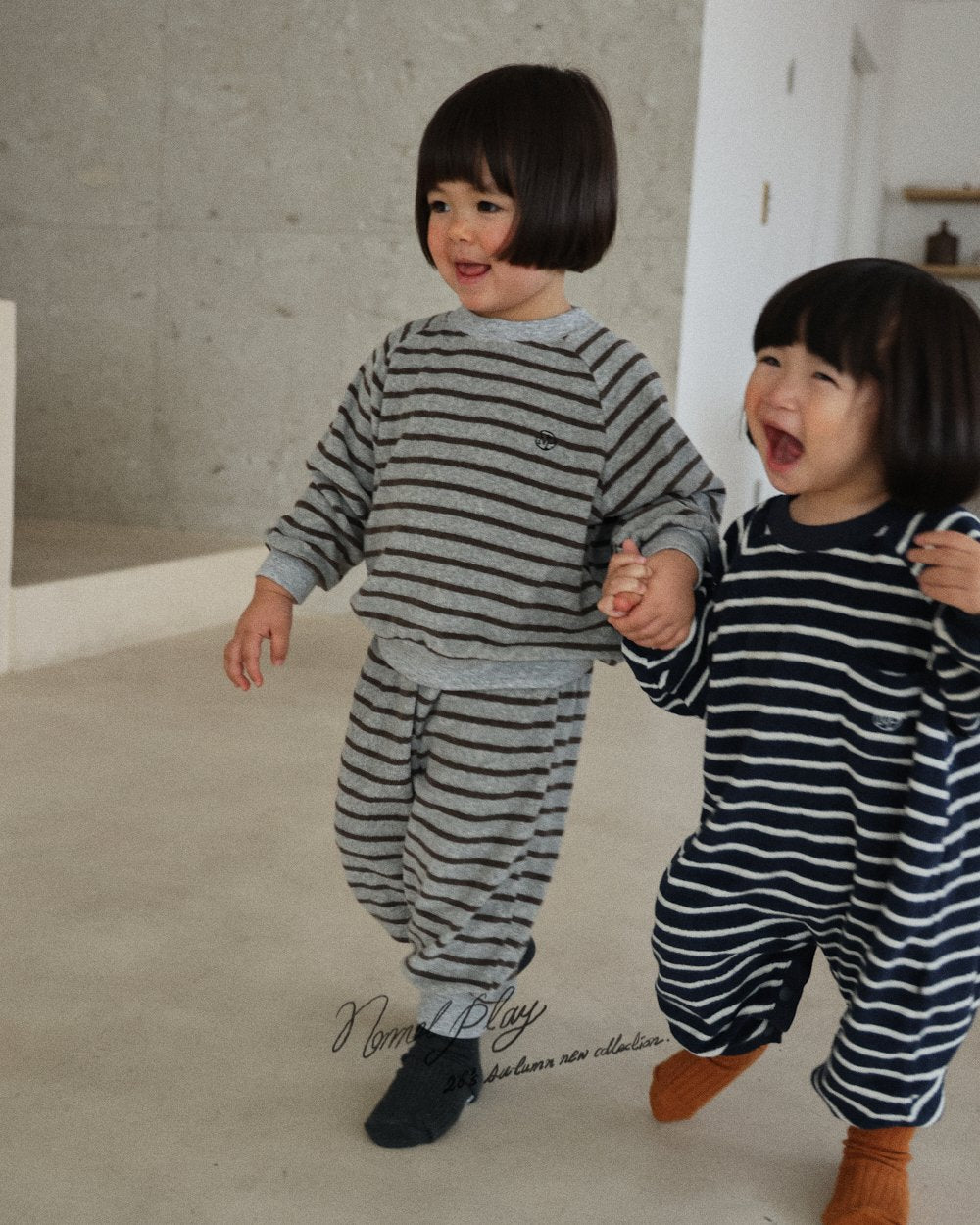 ［normalplay］Melody Stripe Jogger Pants