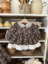 ［OREN］Selena flower padding rompers (1oz)