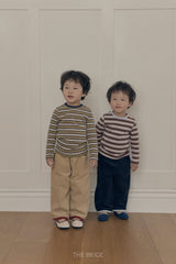 ［The beige］Multi Stripe Tee