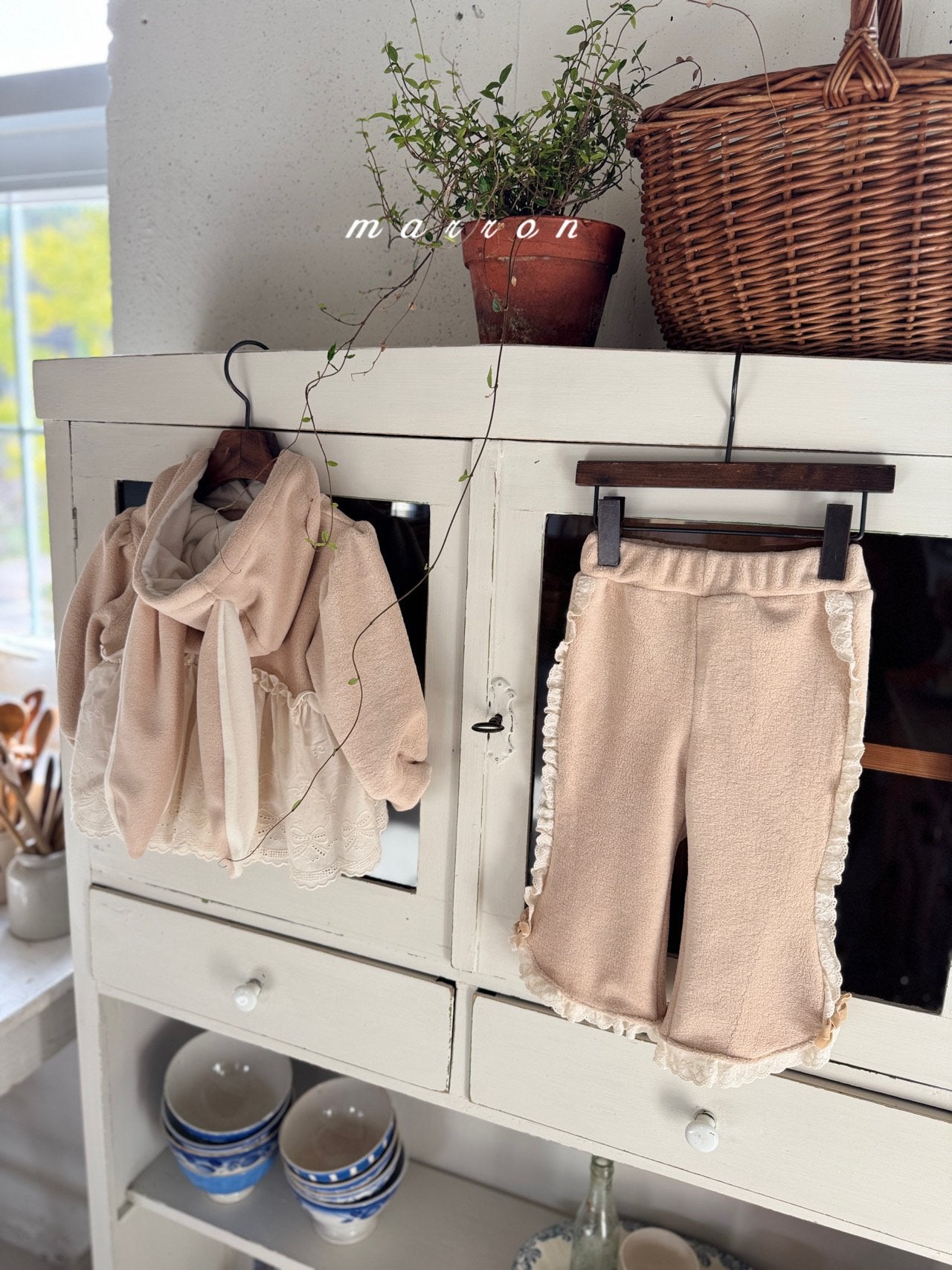 ［marron］Bunny flace lace pants