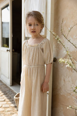 ［perrobebe］Ina check jumpsuit (beige)