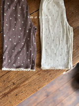［marron］Flower lace pants