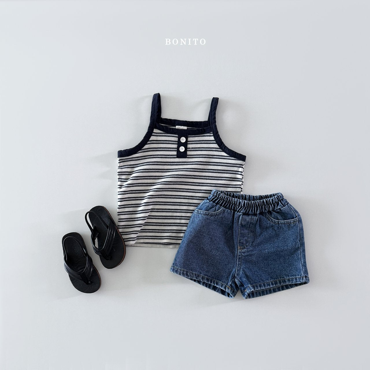 ［Bonito］Stripe sleeveless tee