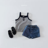 ［Bonito］Stripe sleeveless tee