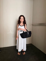 ［comma］Two tone long one-piece
