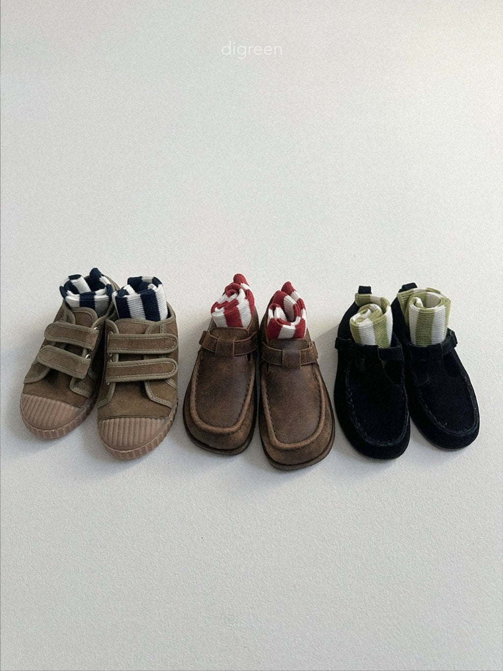 ［digreen］Minimal stripe socks set