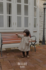 ［BELLOT］Peach check one-piece (baby)