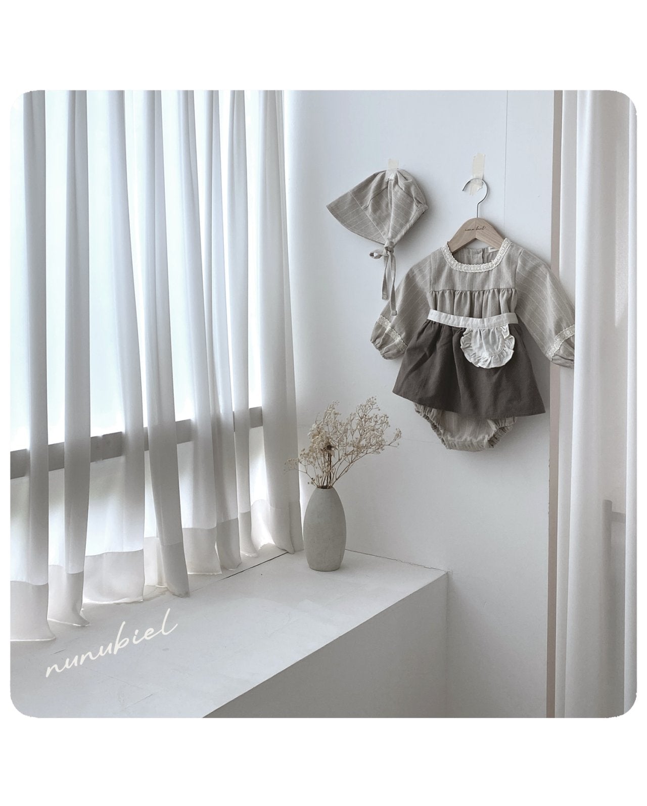 ［nunubiel］Lona rompers & bonnet