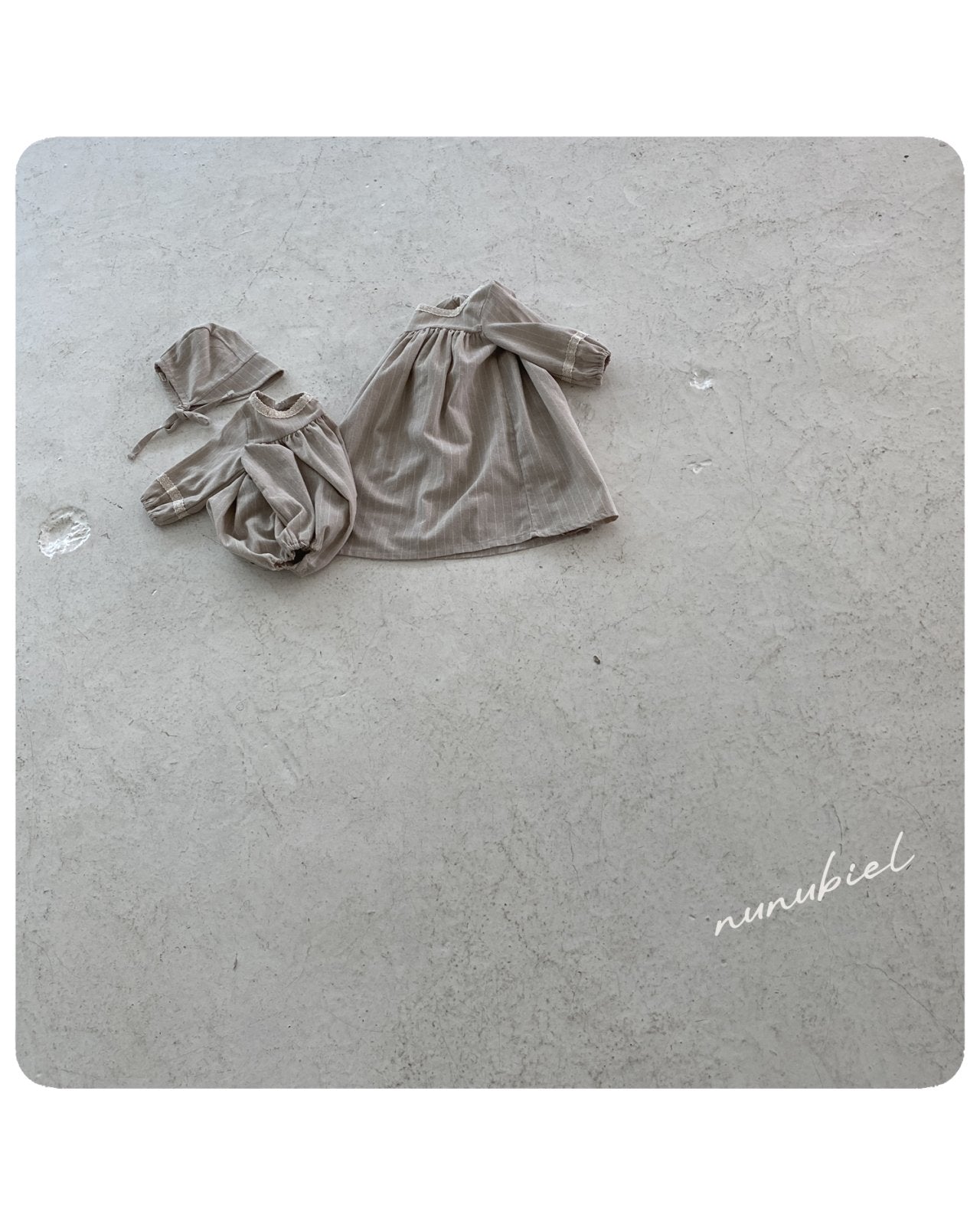 ［nunubiel］Lona rompers & bonnet
