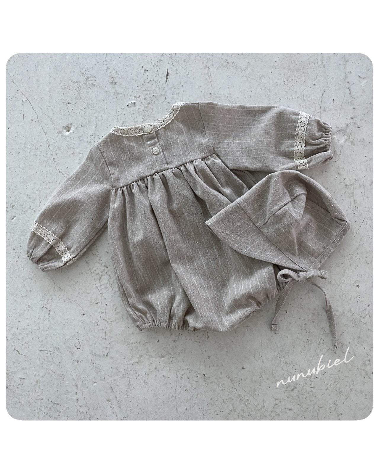 ［nunubiel］Lona rompers & bonnet