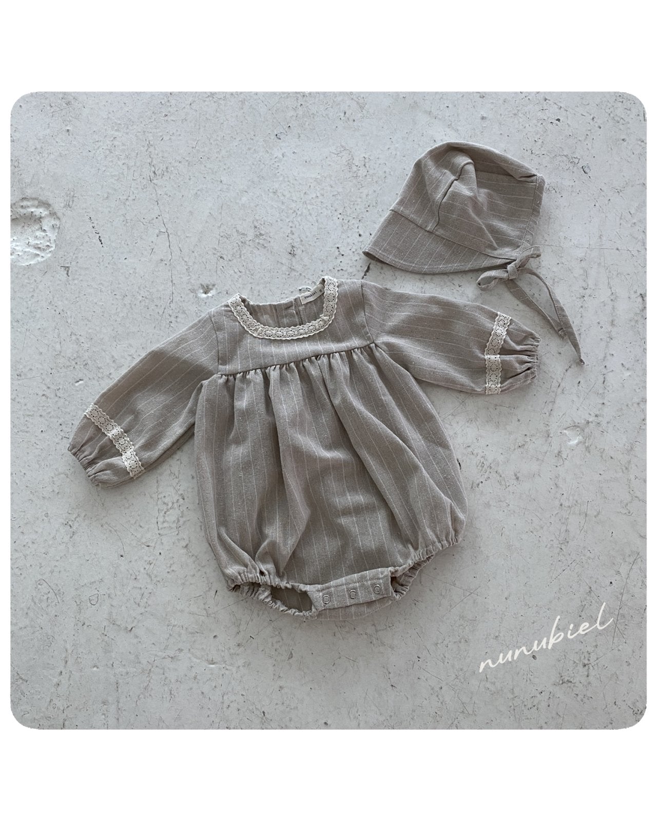 ［nunubiel］Lona rompers & bonnet