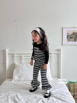 ［second moment］Peanut stripe frill pants