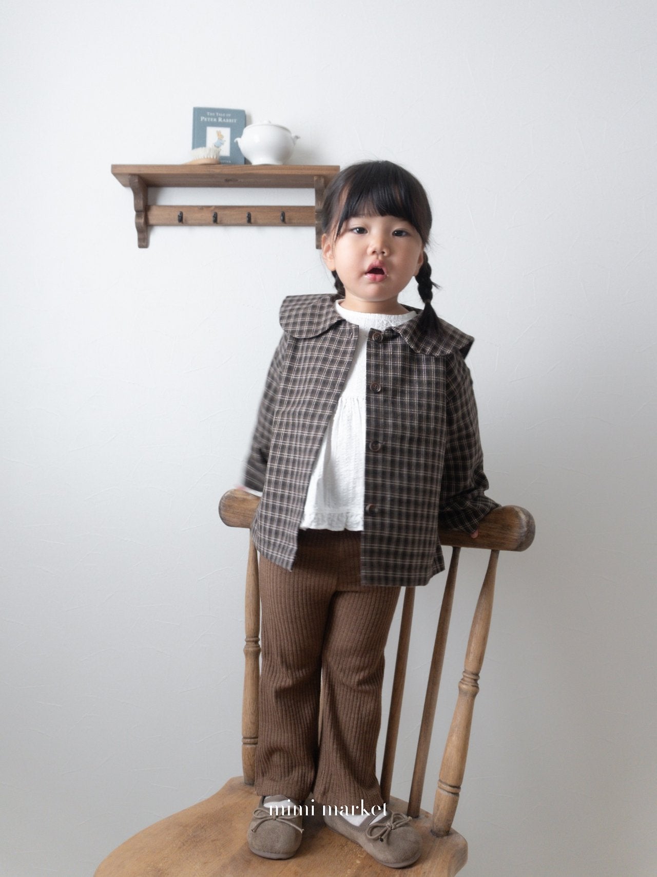 ［mimi market］Rona check sailor coat