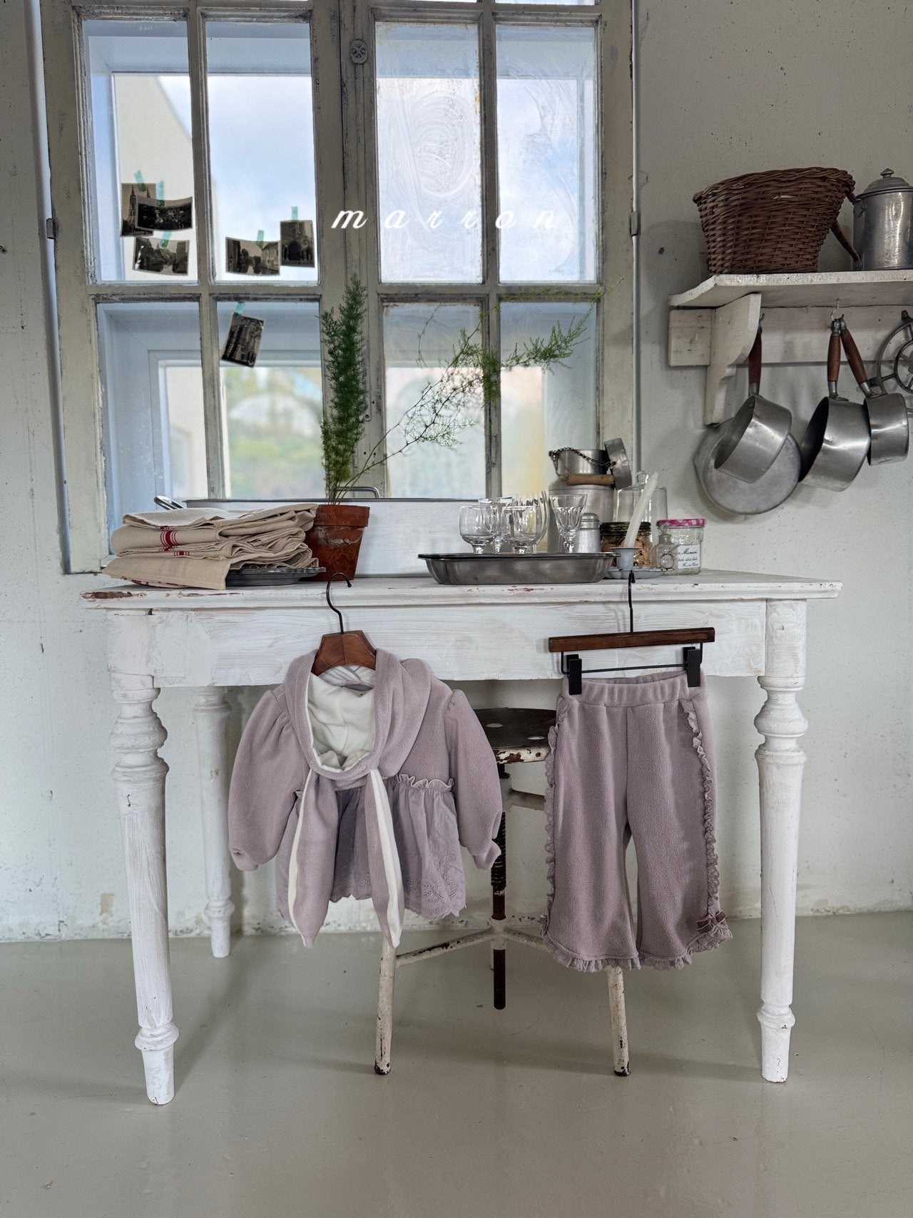 ［marron］Bunny flace lace pants