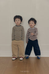 ［The beige］Multi Stripe Tee