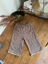 ［marron］Flower lace pants
