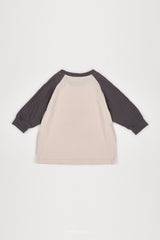 ［The beige］Colorblock Raglan Tee