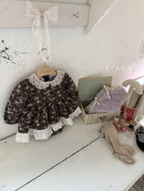 ［OREN］Selena flower padding rompers (1oz)