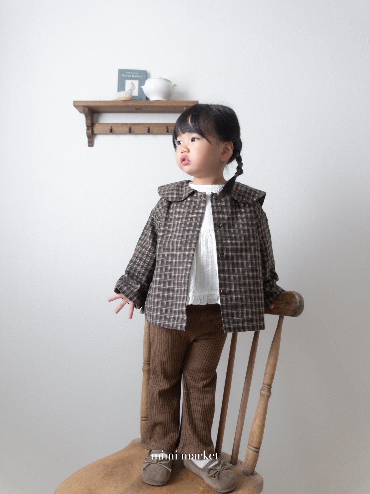 ［mimi market］Rona check sailor coat