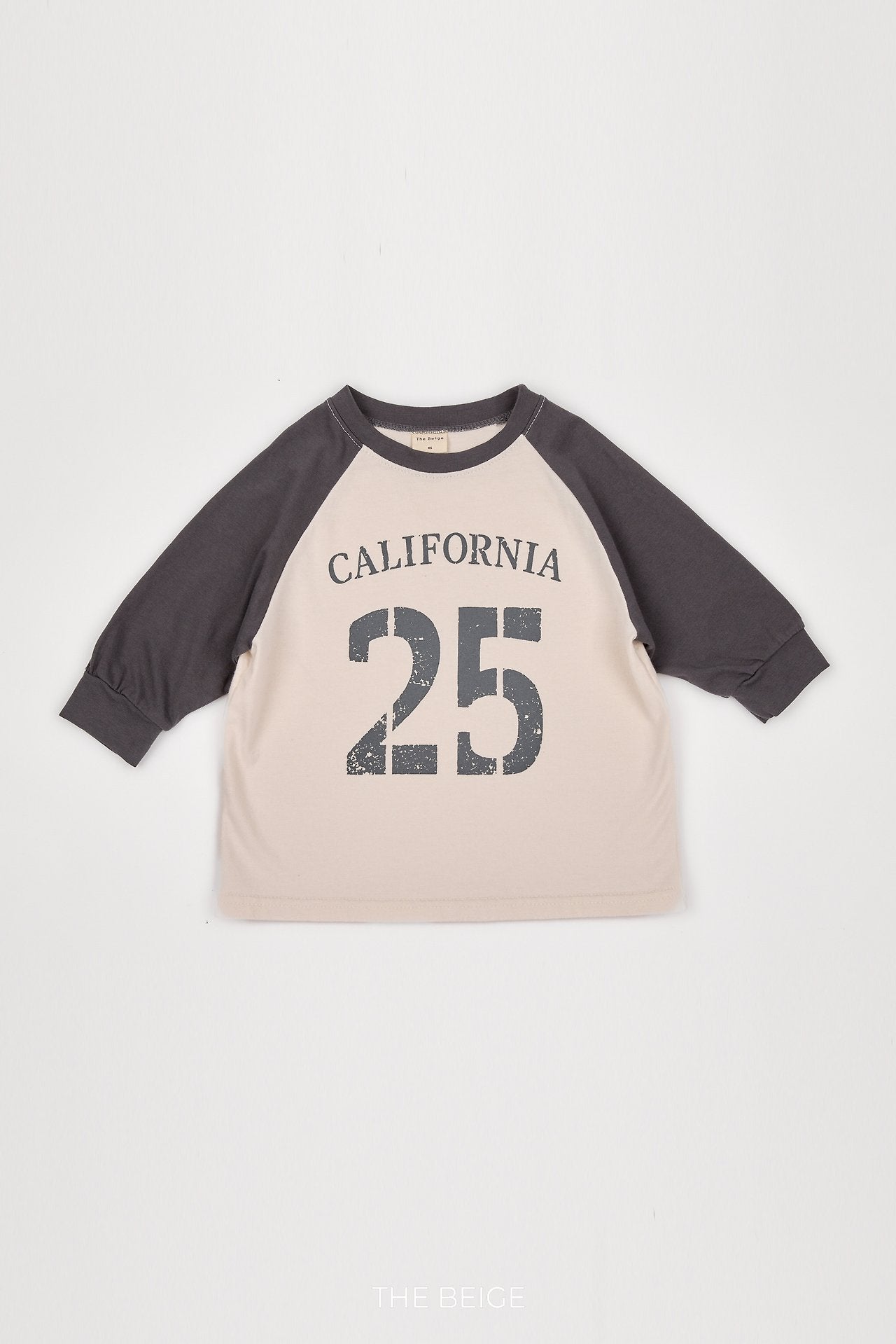 ［The beige］Colorblock Raglan Tee