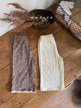 ［marron］Flower lace pants