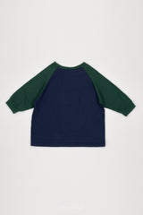 ［The beige］Colorblock Raglan Tee