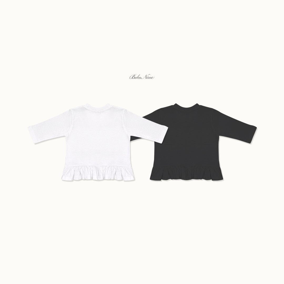 ［bebenine］Basic Ruffle Tee