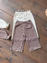 ［marron］Flower lace pants
