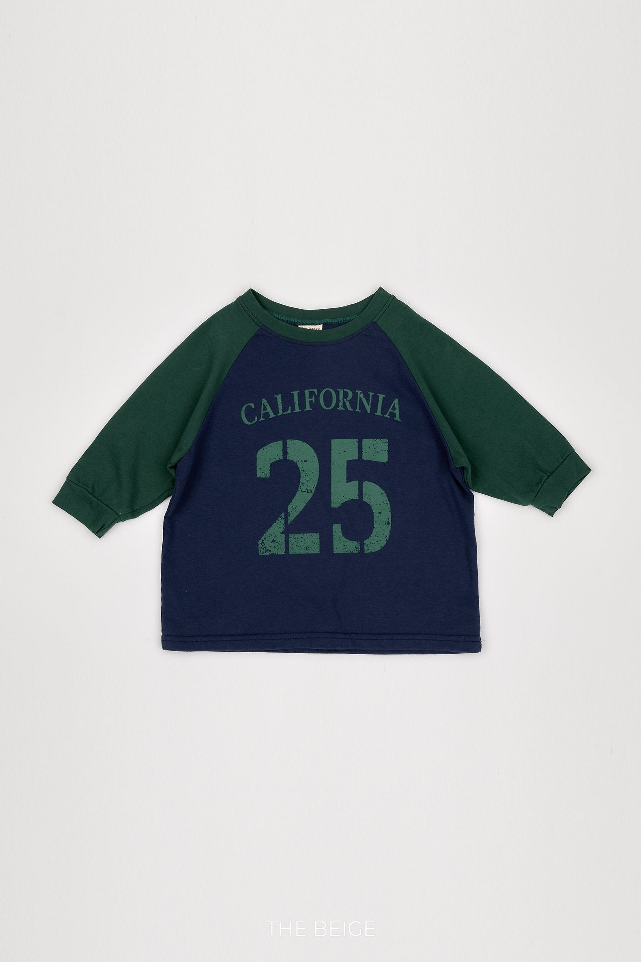 ［The beige］Colorblock Raglan Tee