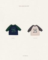 ［The beige］Colorblock Raglan Tee
