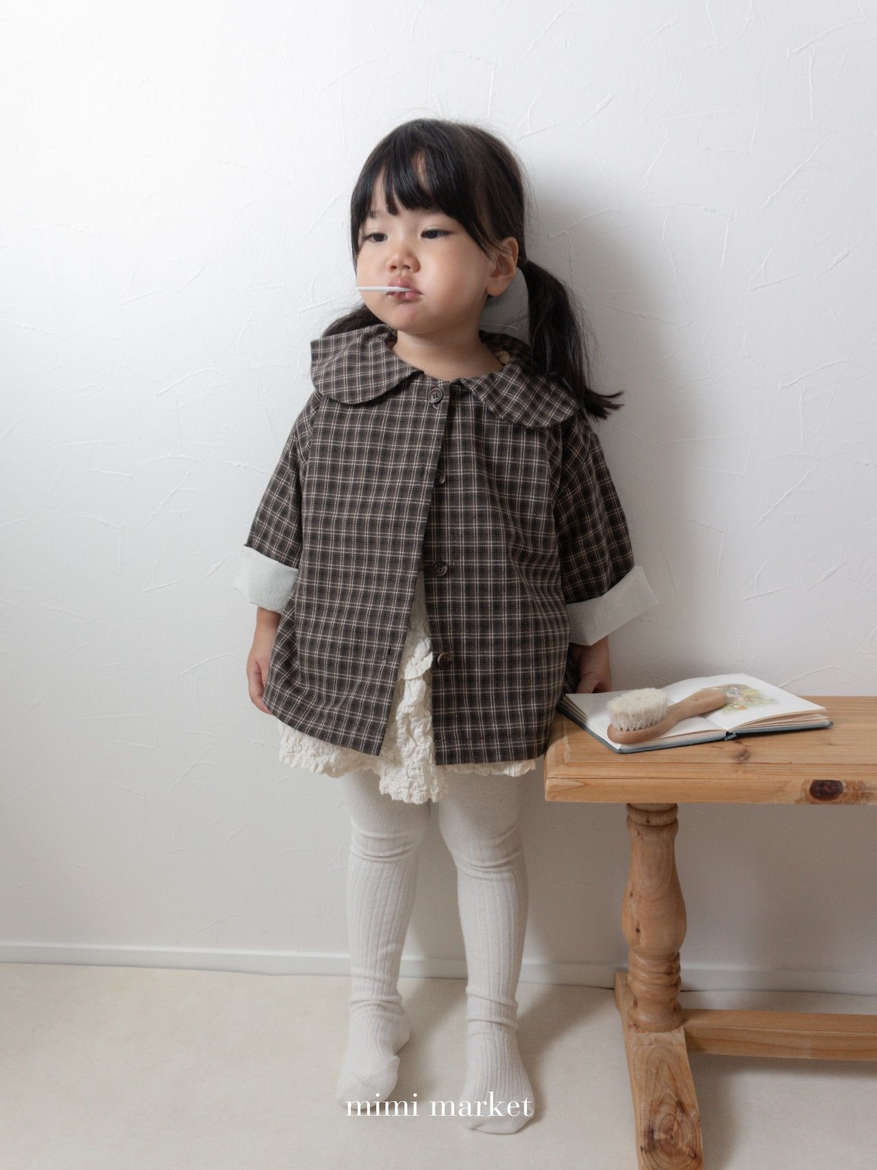 ［mimi market］Rona check sailor coat