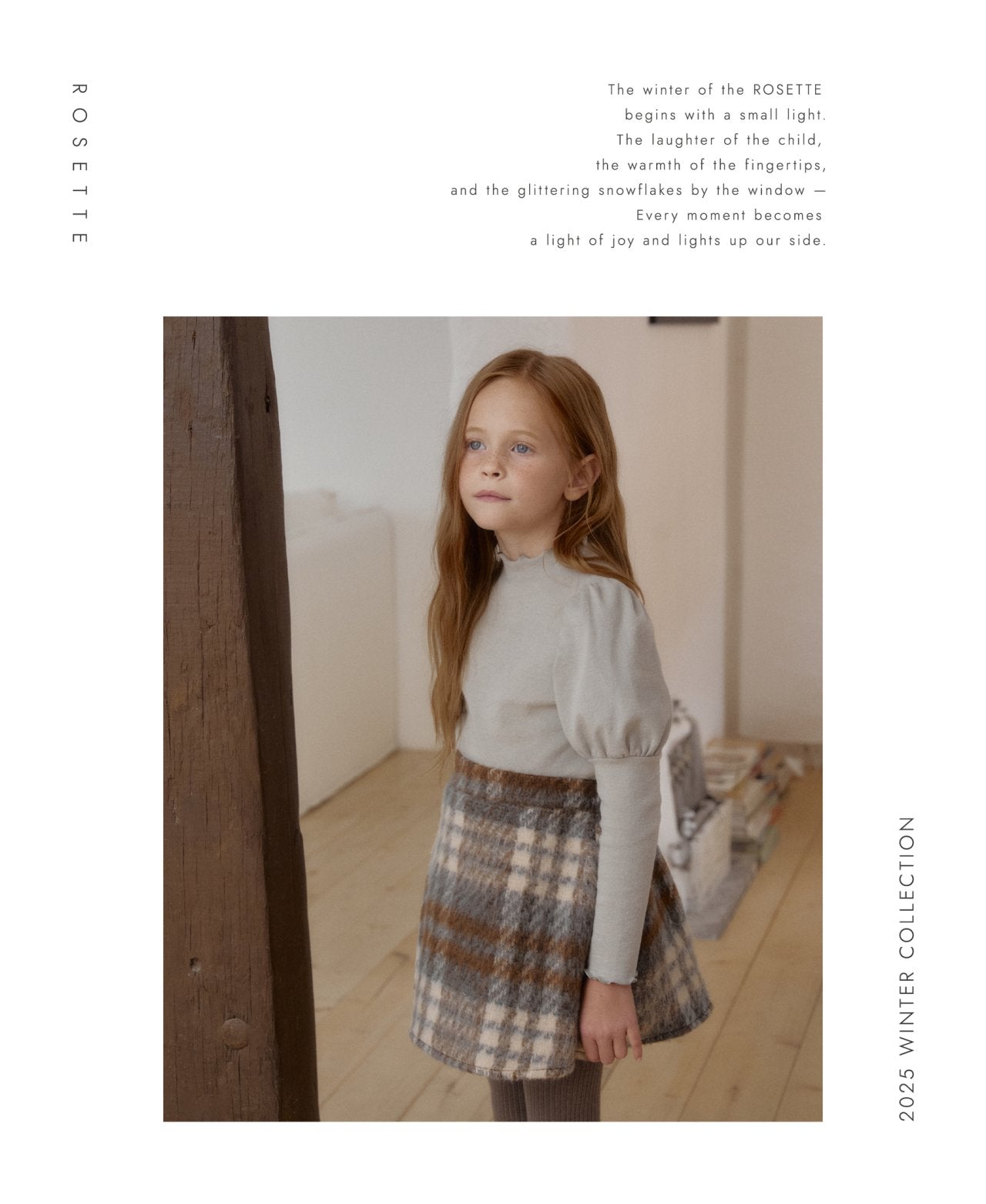 ［ROSETTE］Cocoa check skirt