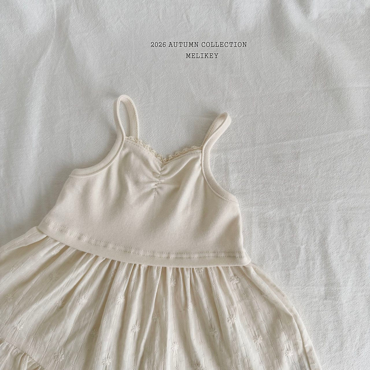 ［Melikey］Ballet frill camisole one-piece