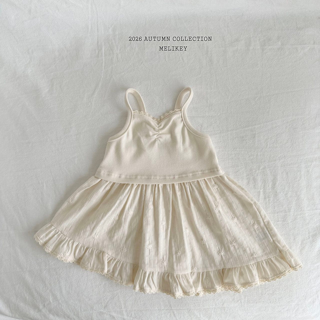 ［Melikey］Ballet frill camisole one-piece