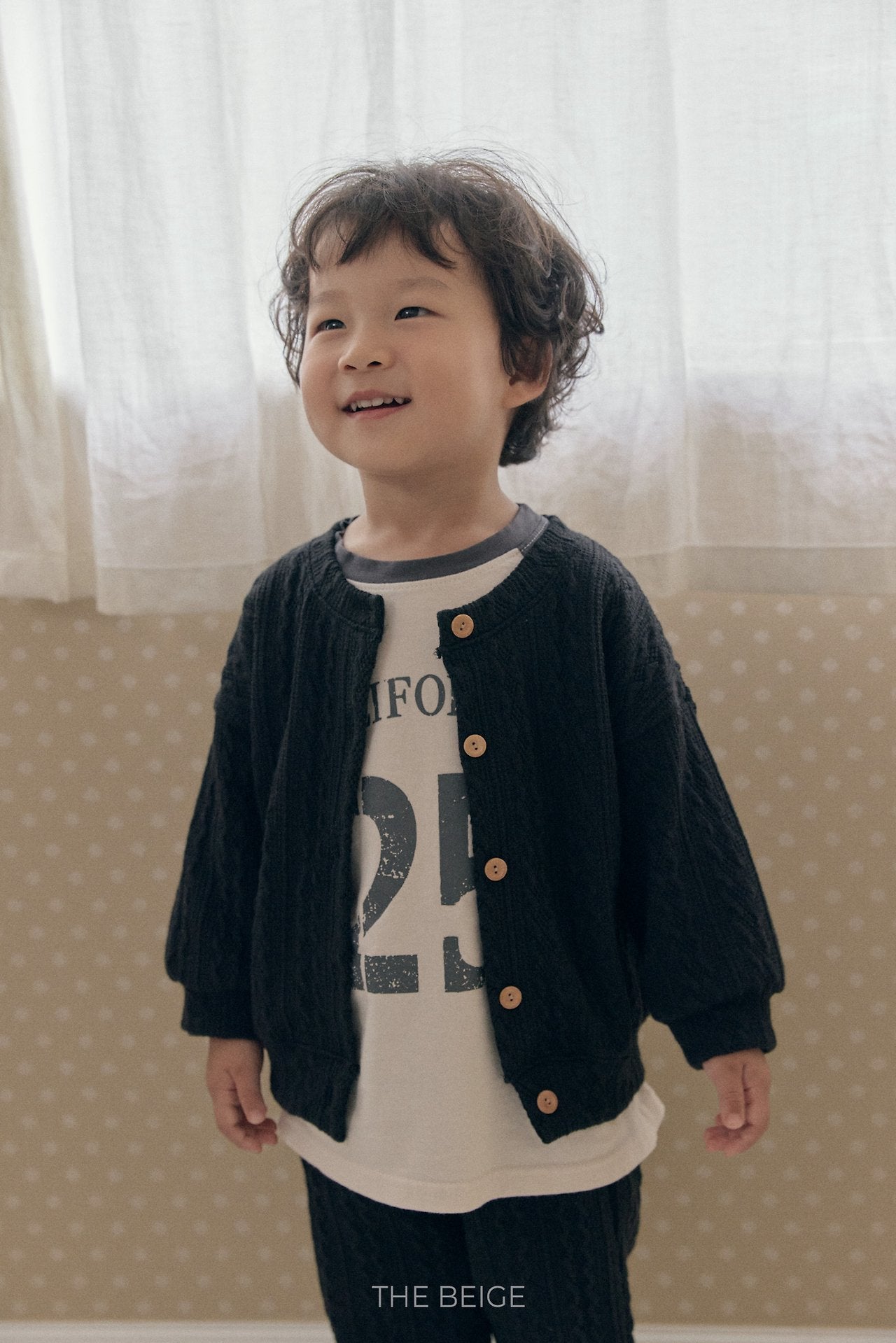 ［The beige］Colorblock Raglan Tee