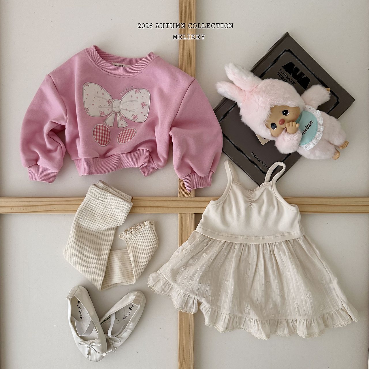 ［Melikey］Ballet frill camisole one-piece