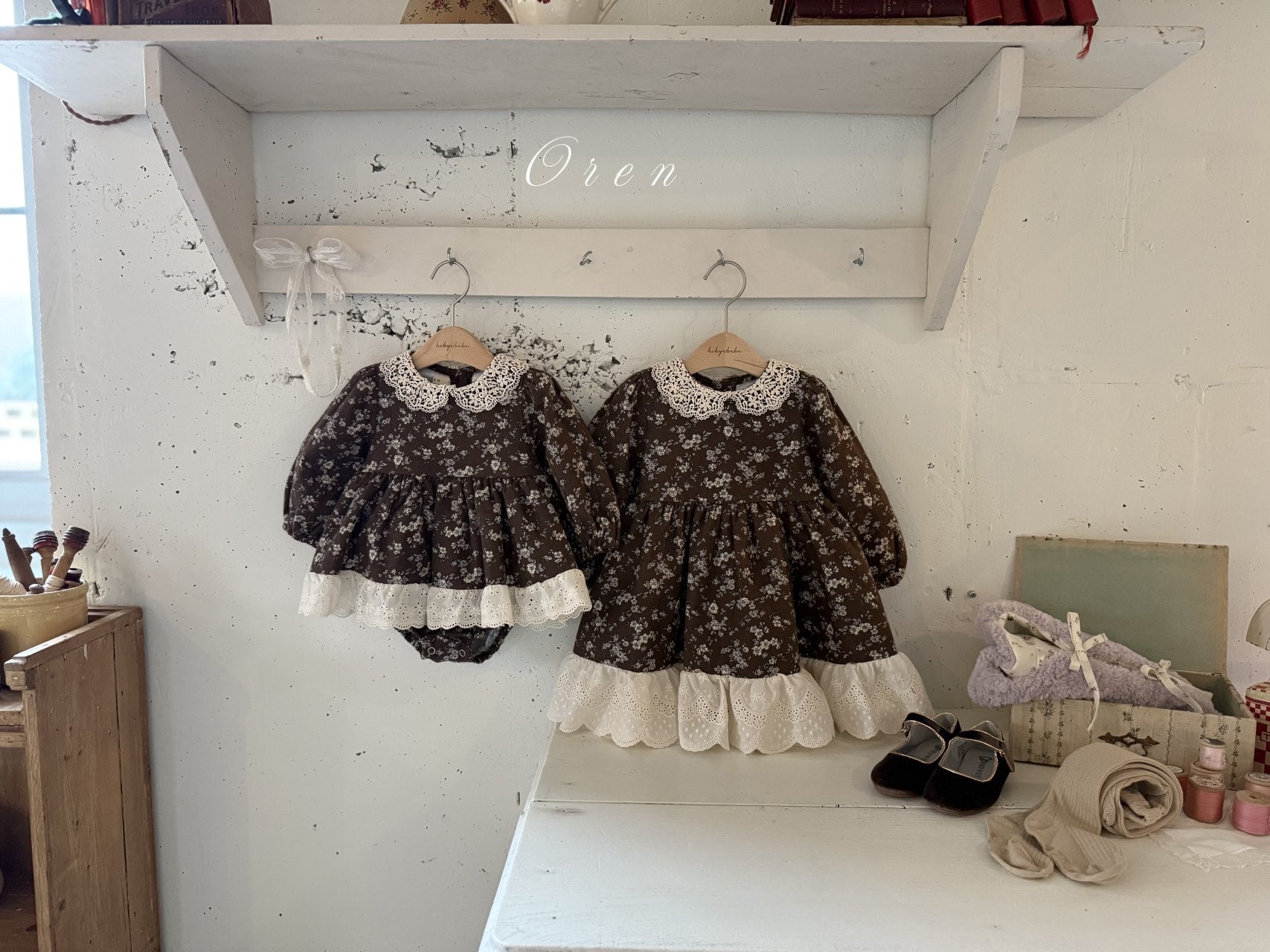 ［OREN］Selena flower padding one-piece (1oz)