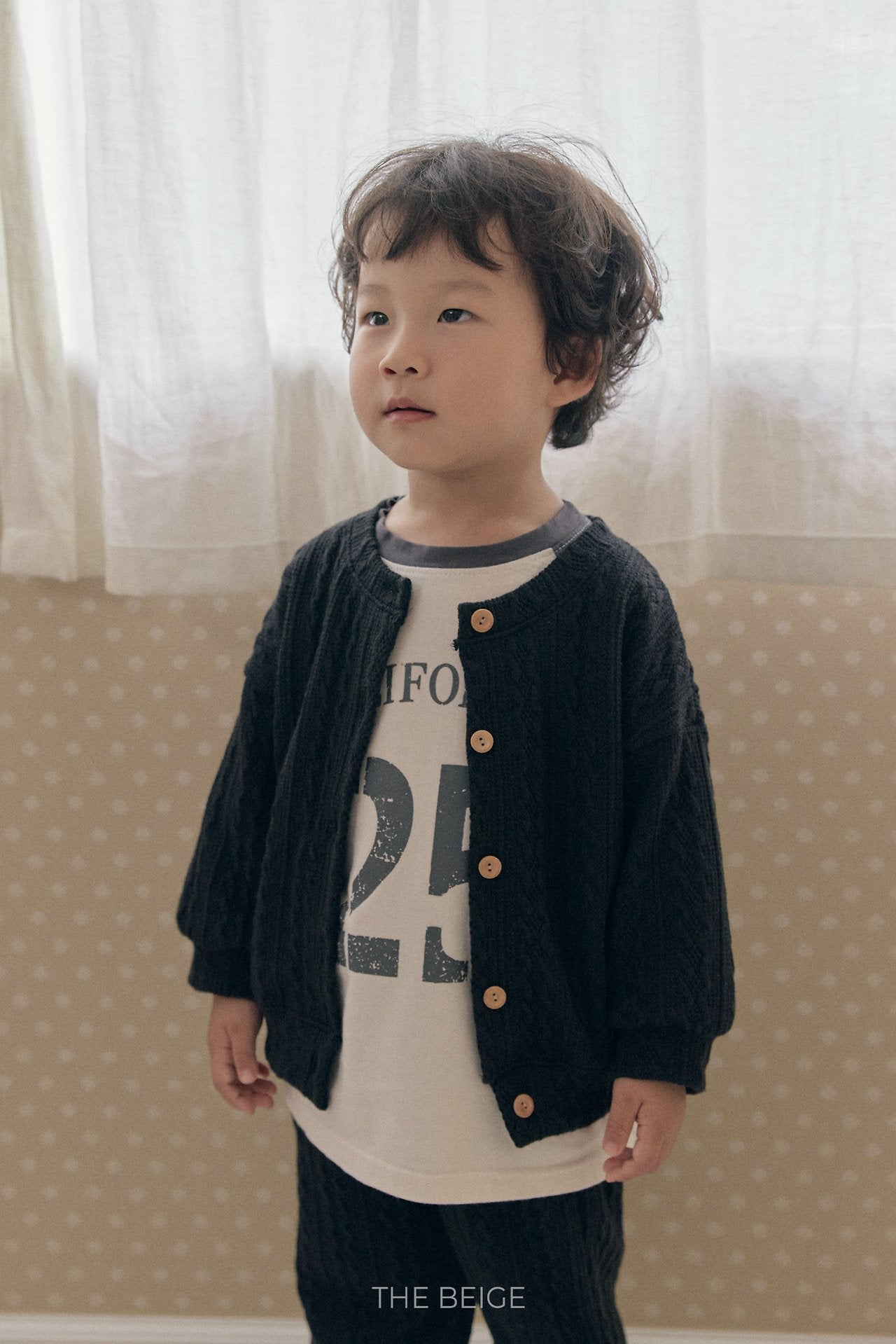 ［The beige］Colorblock Raglan Tee