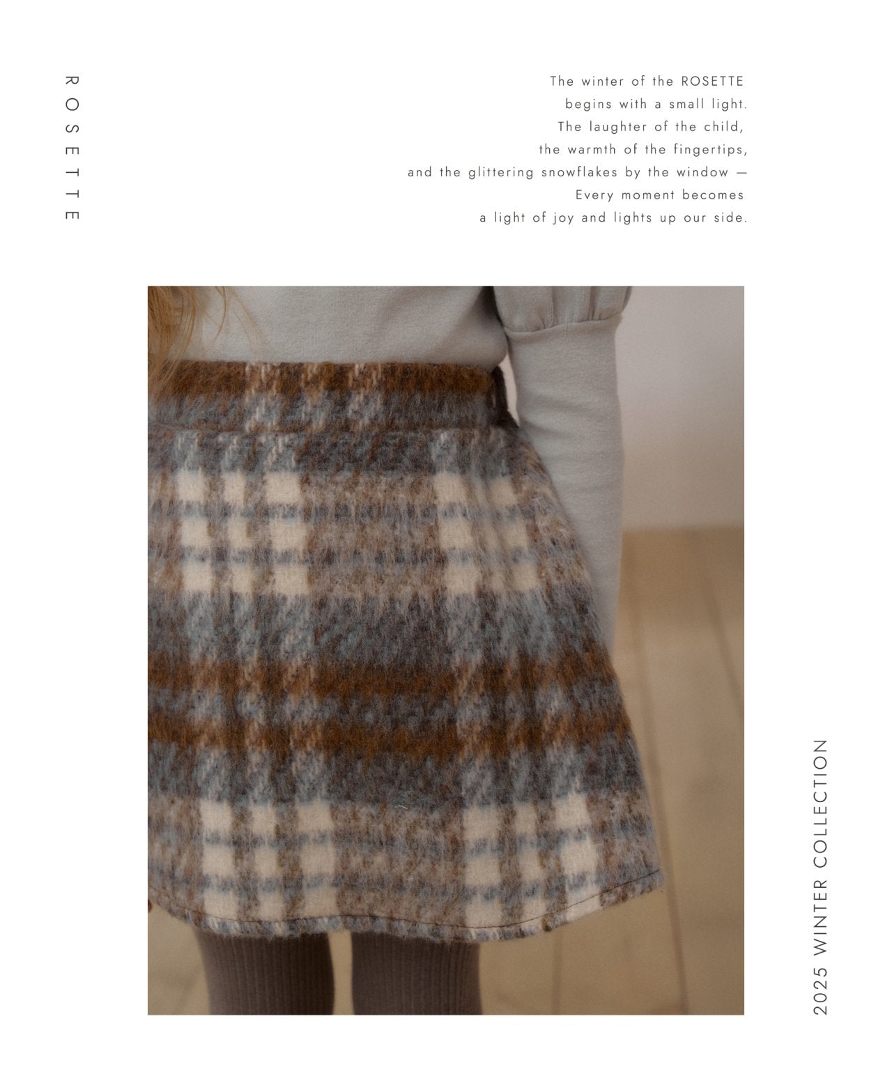 ［ROSETTE］Cocoa check skirt