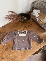 ［marron］Flower puff tops