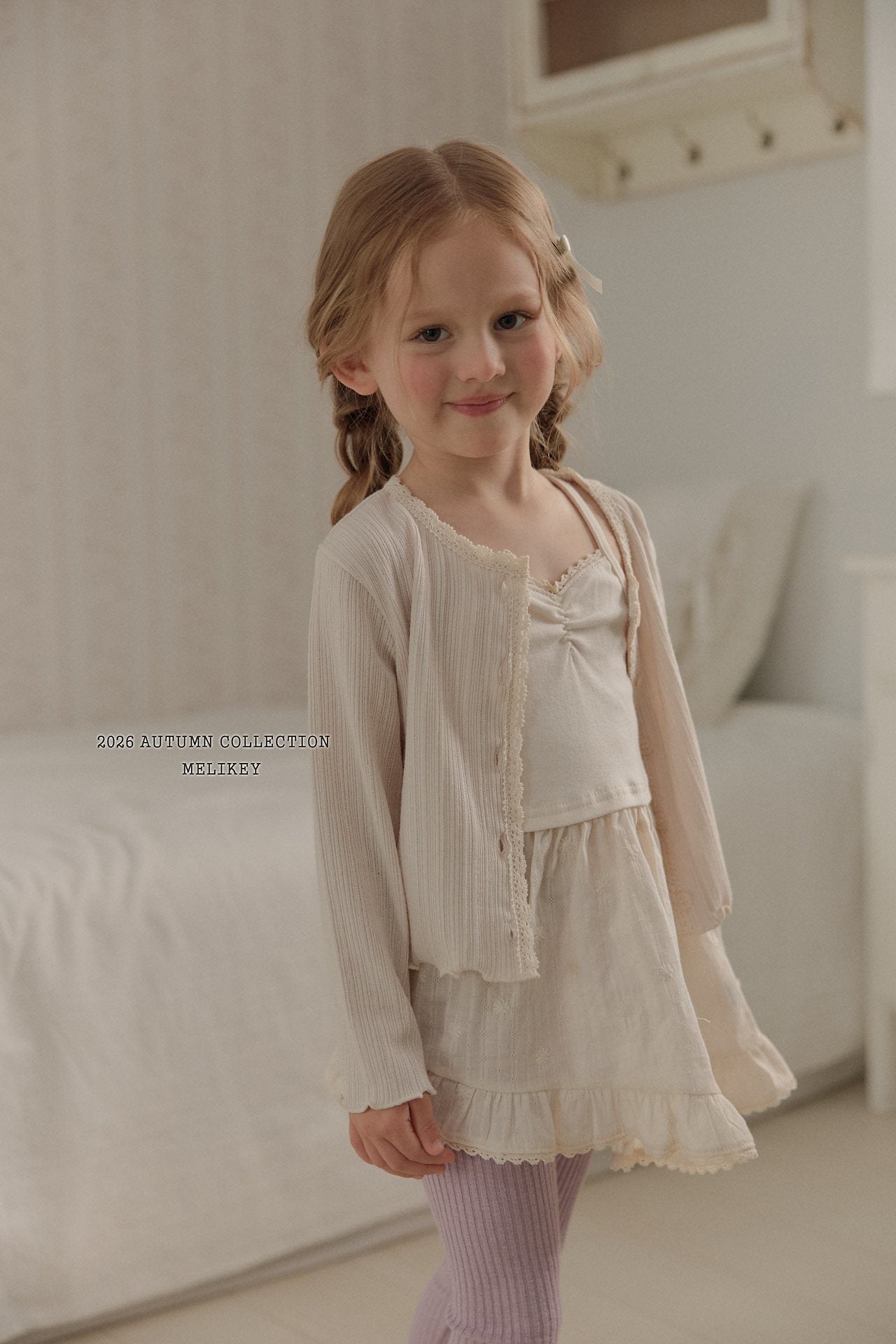 ［Melikey］Ballet frill camisole one-piece