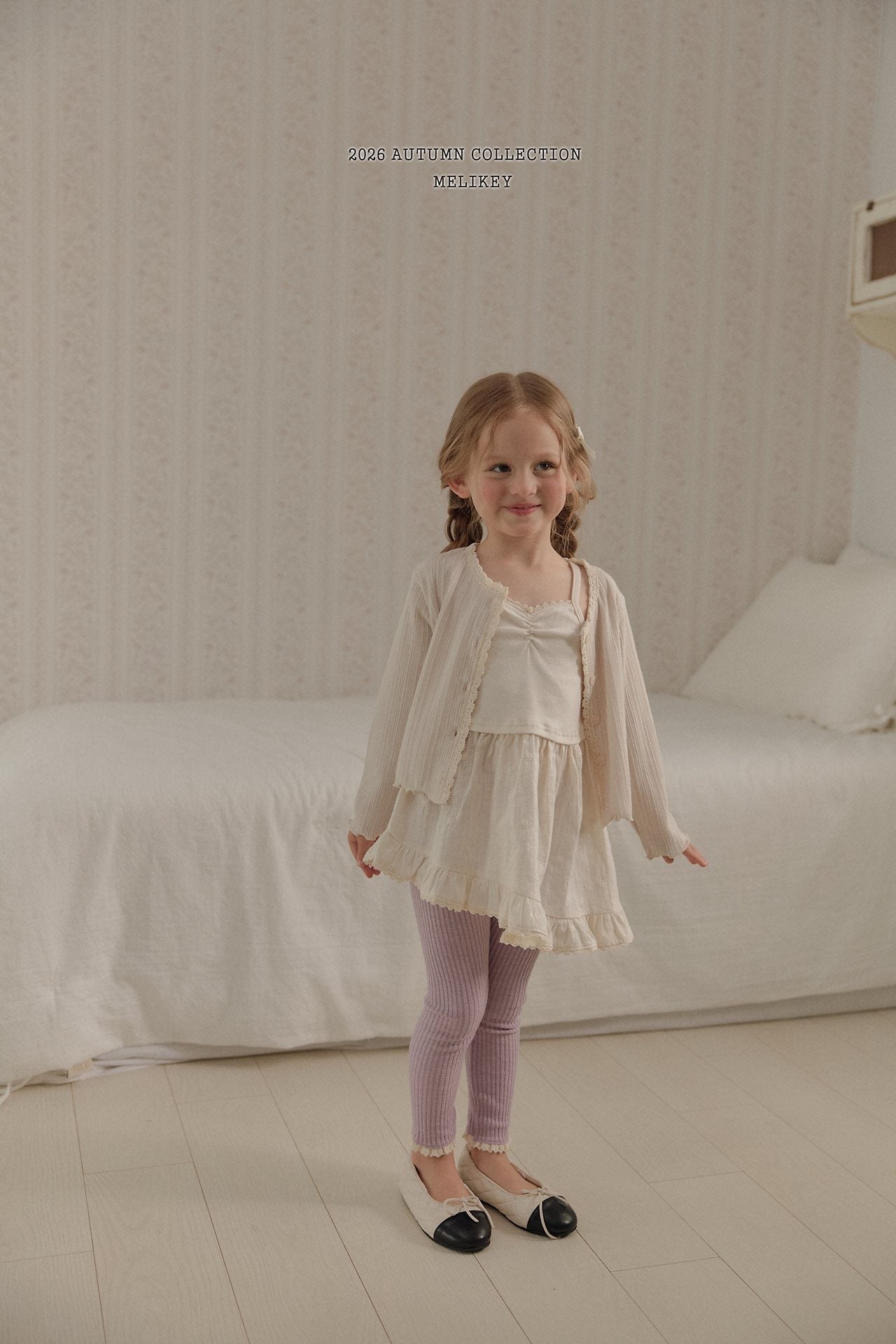 ［Melikey］Ballet frill camisole one-piece
