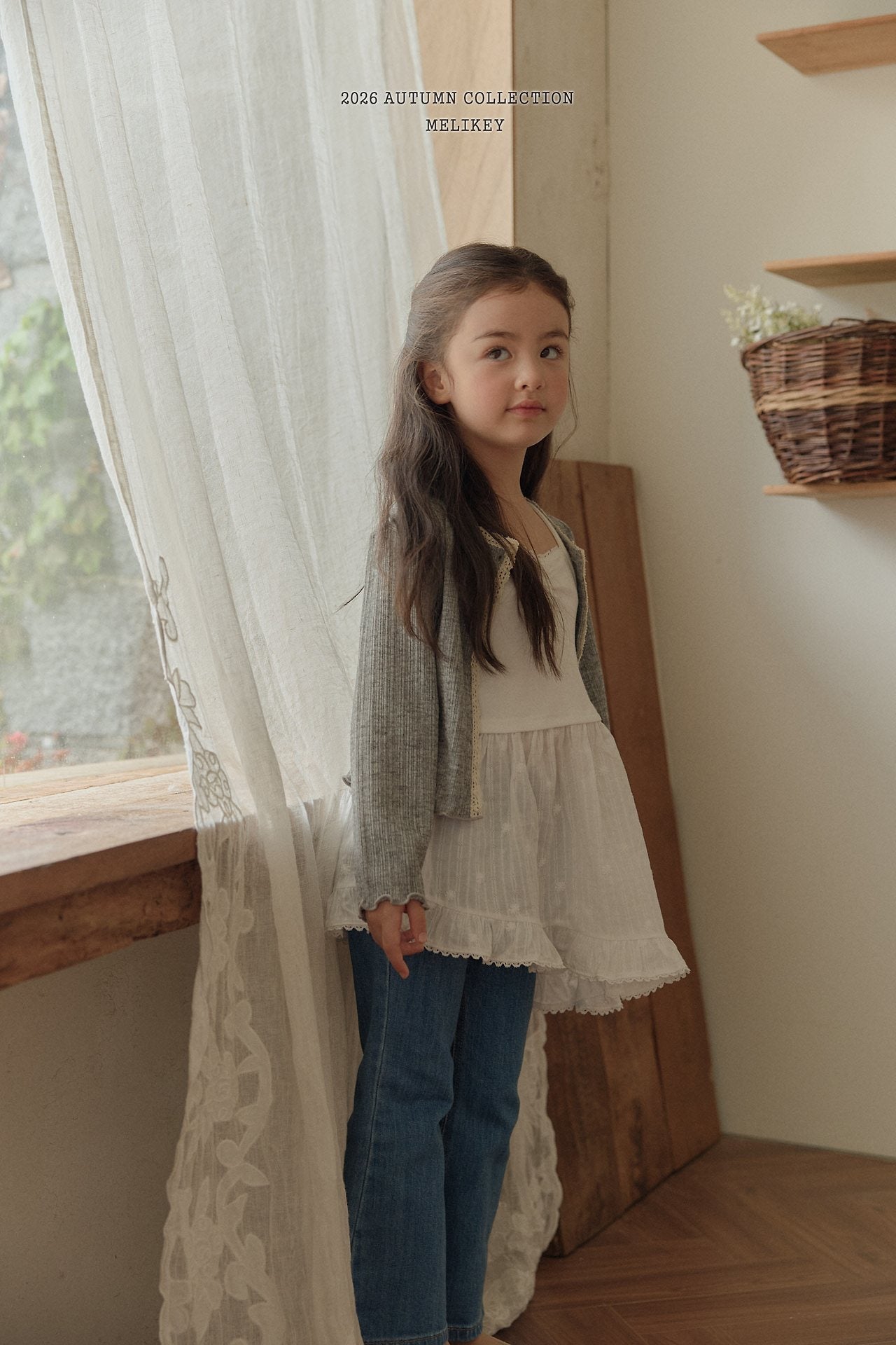 ［Melikey］Ballet frill camisole one-piece