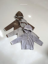 [atomeme] Caramel Stripe Hoodie