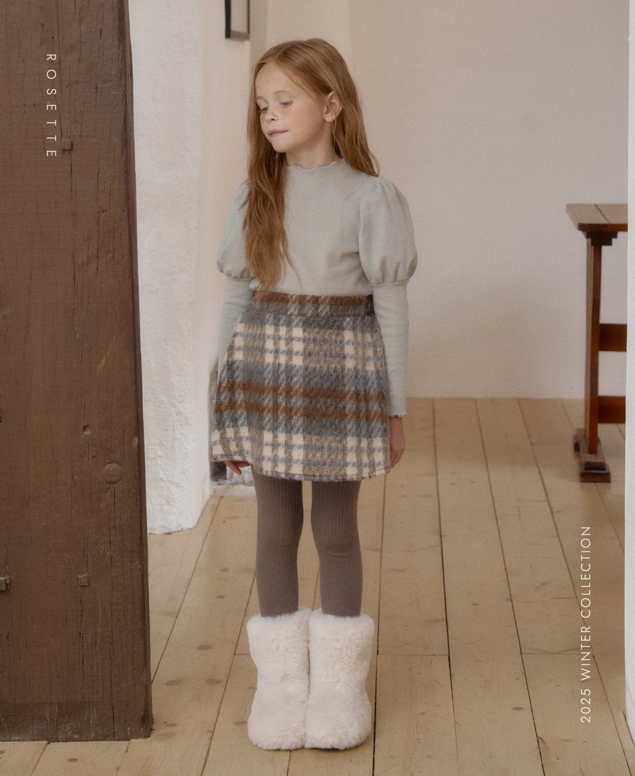 ［ROSETTE］Cocoa check skirt