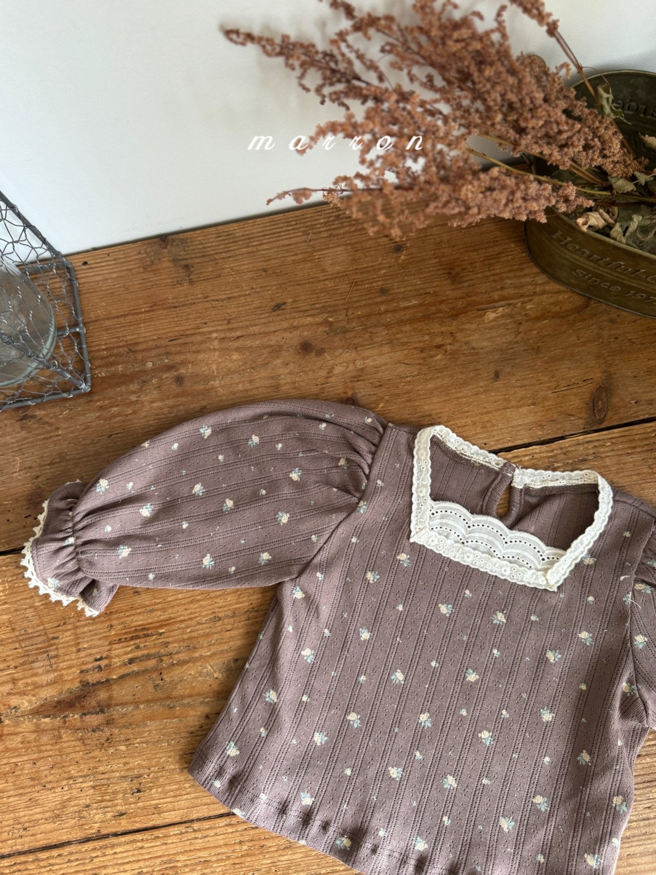 ［marron］Flower puff tops