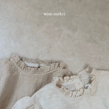［mimi market］Neck frill dot blouse