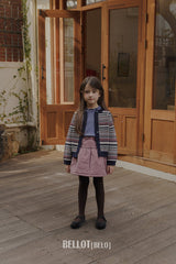 ［BELLOT］Bobo check skirt (kids)