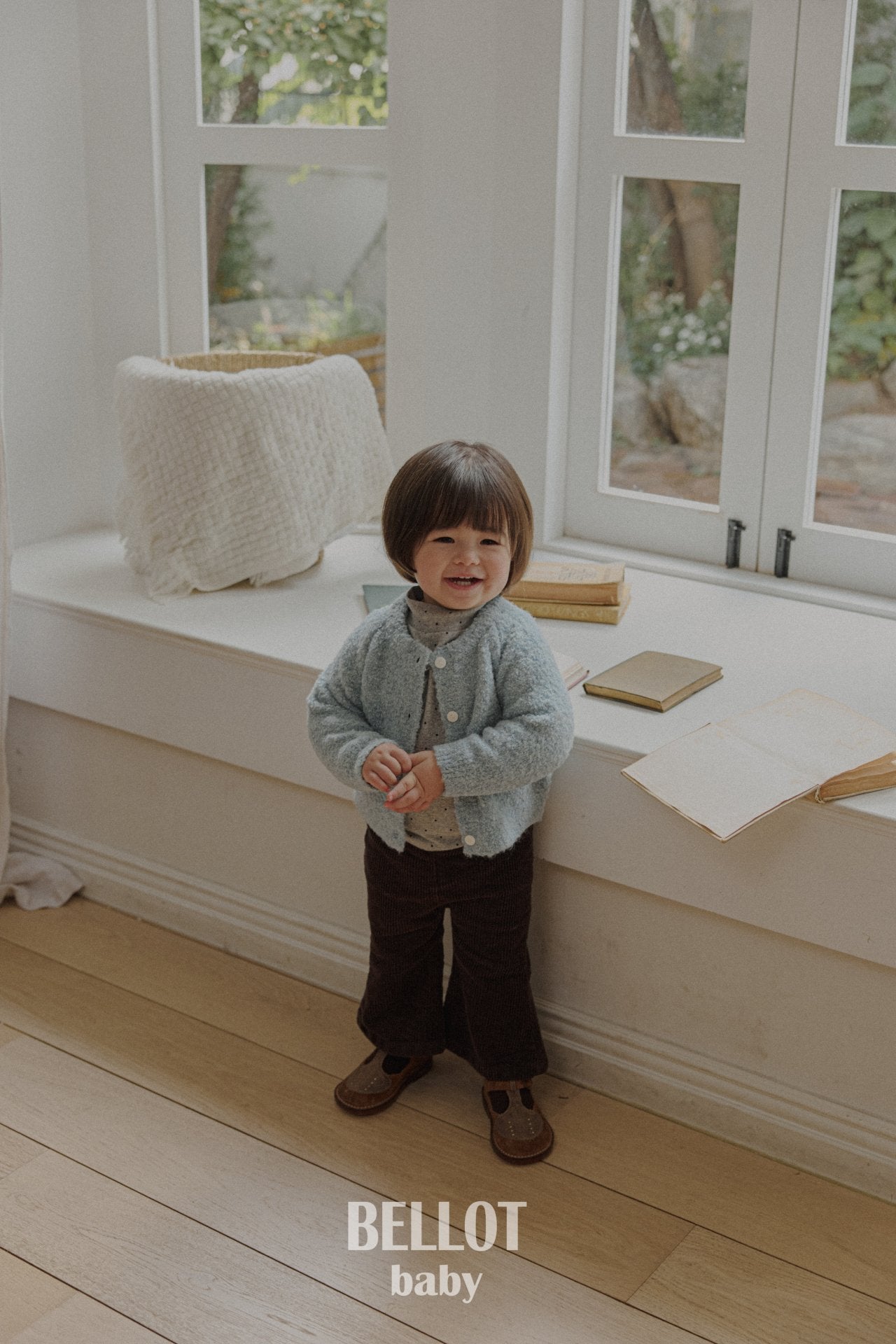 ［BELLOT］Curly alpaca cardigan (baby)