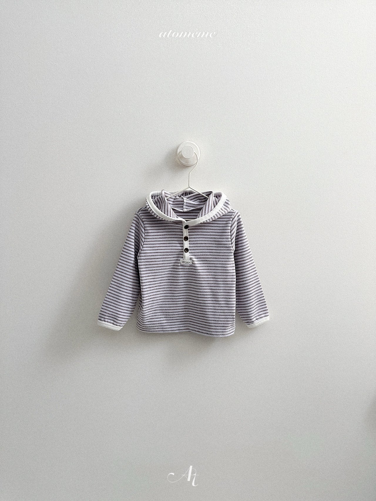 [atomeme] Caramel Stripe Hoodie